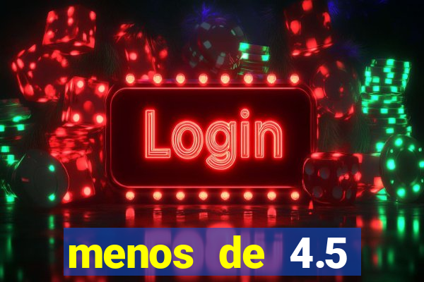 menos de 4.5 escanteios o que significa